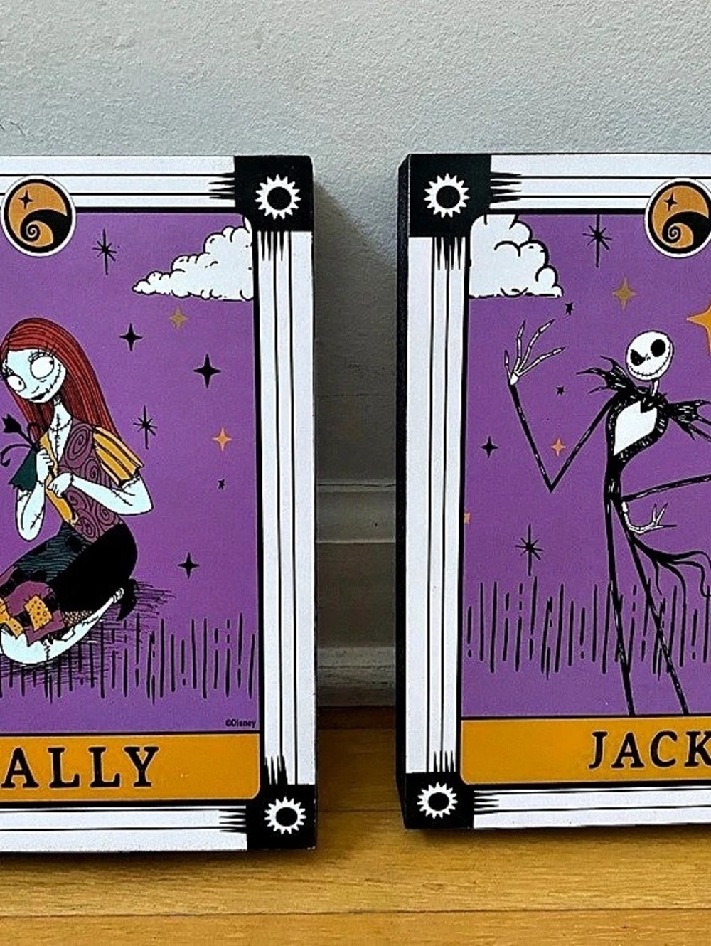 Disney The Nightmare Before Christmas Tarot Card Wooden Box Signs - Jack & Sally